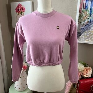 Teddy Fresh Cropped Long Sleeve Sweatshirt size XS